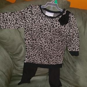 Girls Leopard pants set